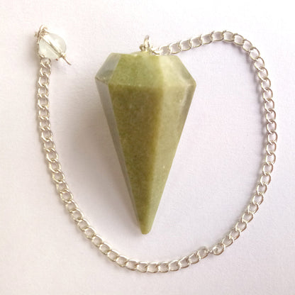 Vesuvianite Crystal Stone Pendulum Dowser Crystal Pendulum Reiki Healing Crystal