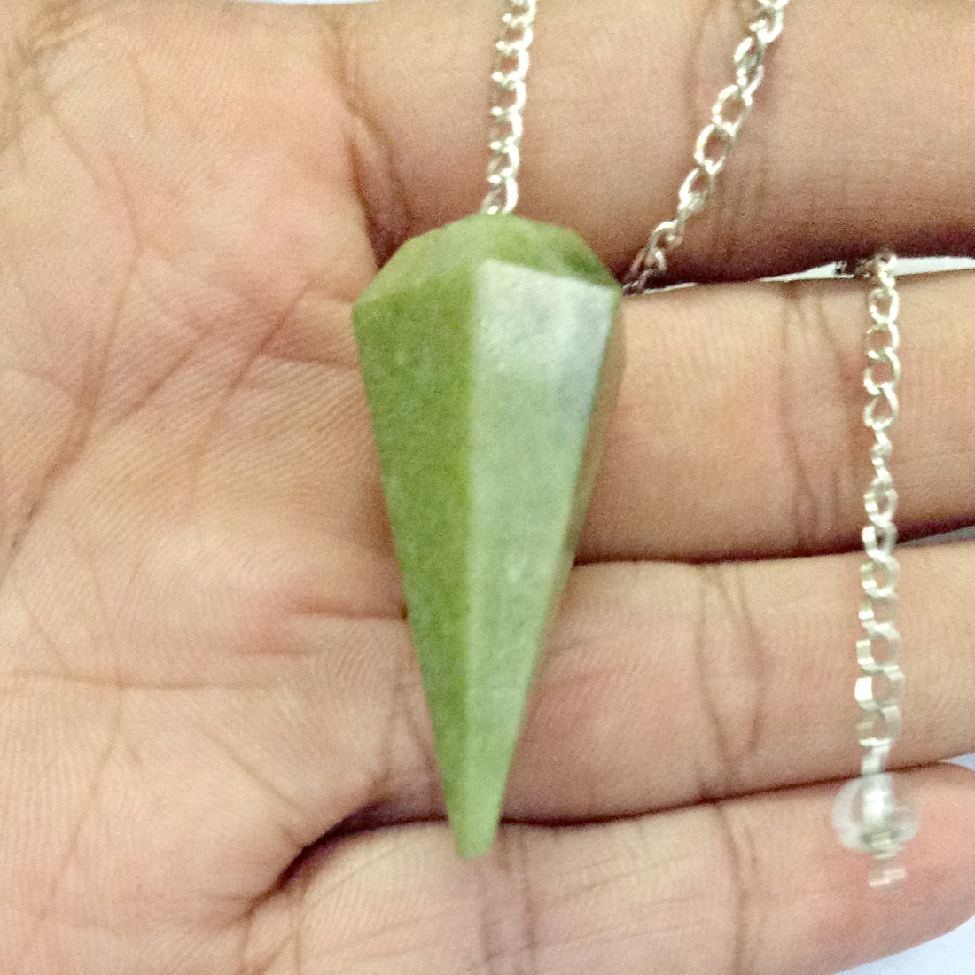 Vesuvianite Crystal Stone Pendulum Dowser Crystal Pendulum Reiki Healing Crystal