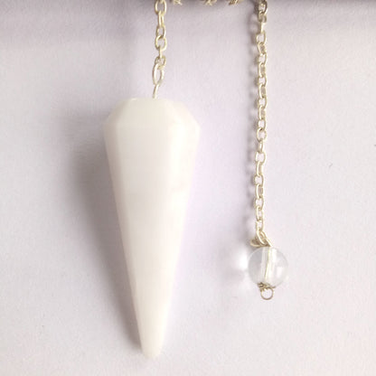 White Aventurine Crystal Stone Pendulum Dowser Crystal Pendulum Reiki Healing Crystal