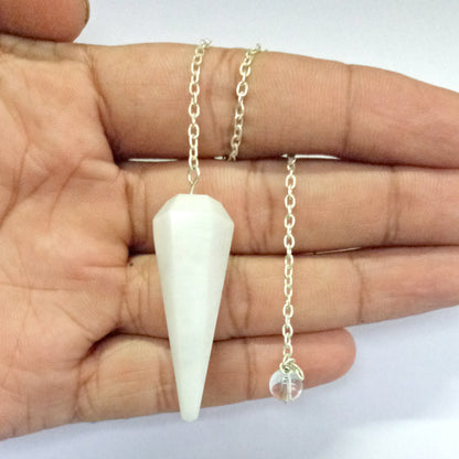 White Aventurine Crystal Stone Pendulum Dowser Crystal Pendulum Reiki Healing Crystal