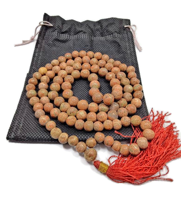 Unakite 108 Healing Gemstone Mala Prayer Beads(8mm) Necklace