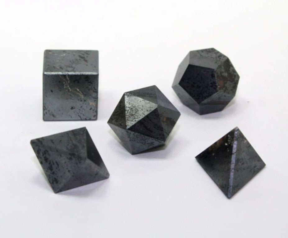 Hematite Five Geometry Healing Stones