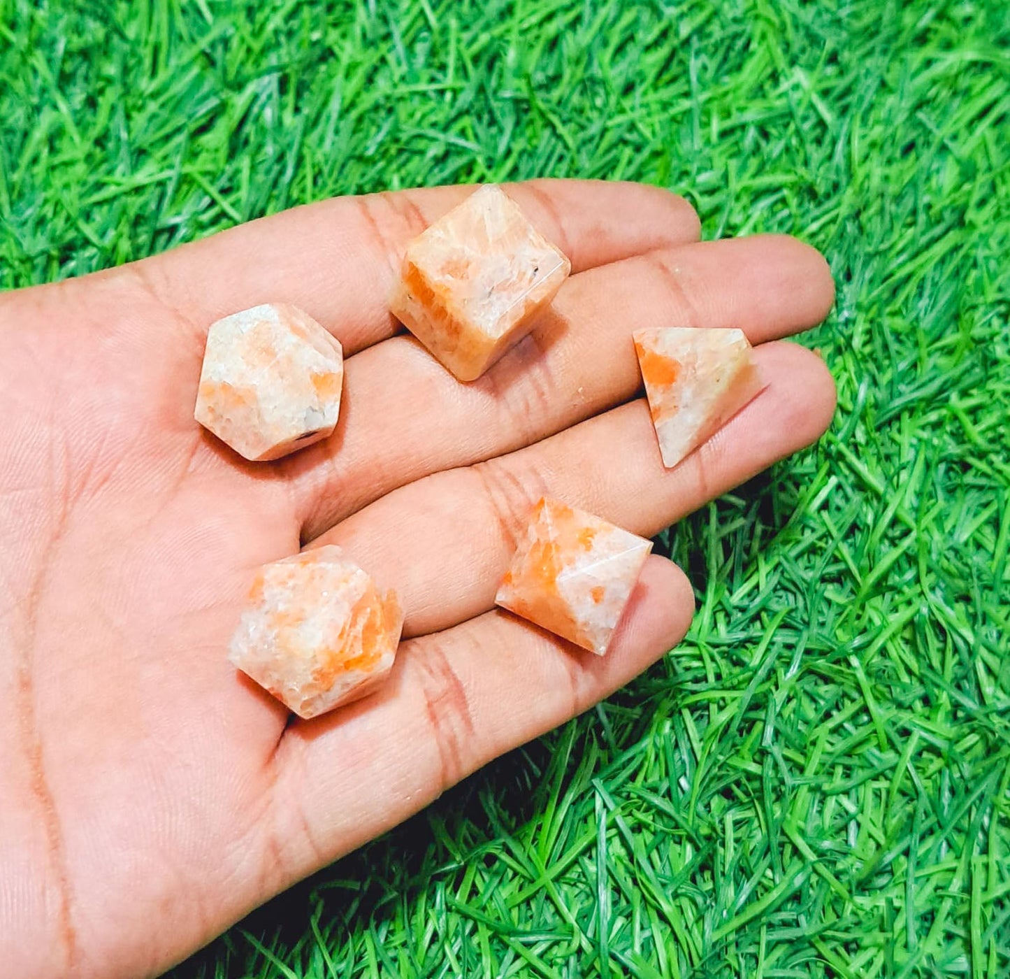 Sunstone Five Geometry Stone Healing