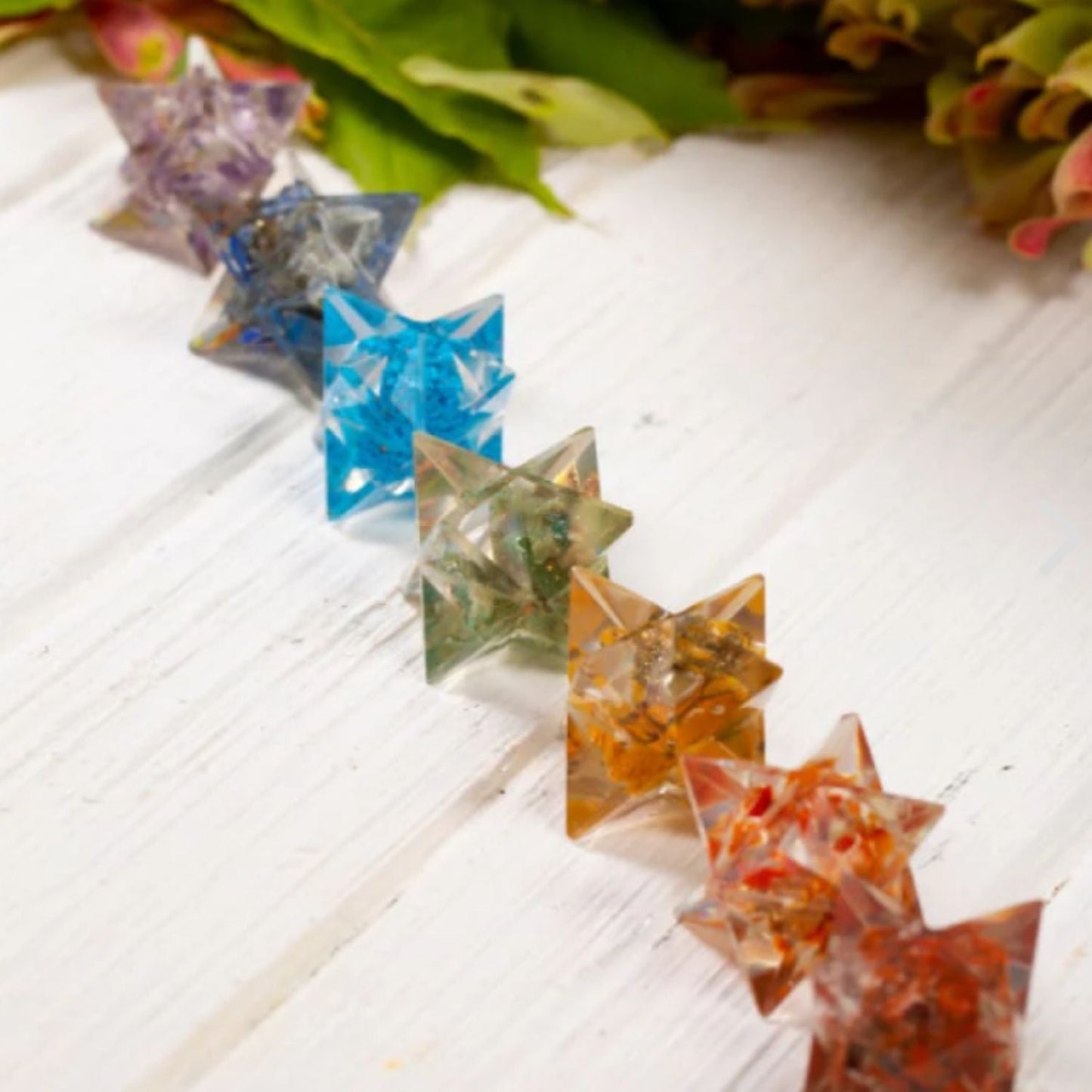 Merkaba Star 7 Gemstone Reiki Healing Chakra Balance Meditation Sacred Geometry