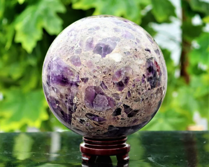 Giant Purple Amethyst Globe Sphere Ball - (9Kg/7.4 Inch)