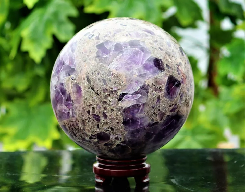 Giant Purple Amethyst Globe Sphere Ball - (9Kg/7.4 Inch)