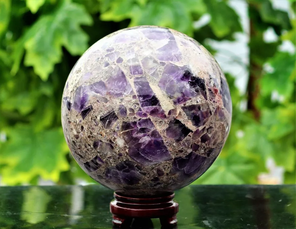 Giant Purple Amethyst Globe Sphere Ball - (9Kg/7.4 Inch)