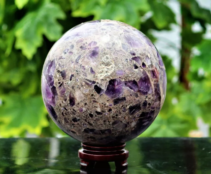 Giant Purple Amethyst Globe Sphere Ball - (9Kg/7.4 Inch)