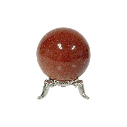 Reiki Healing Red Goldstone Gemstone Sphere Ball