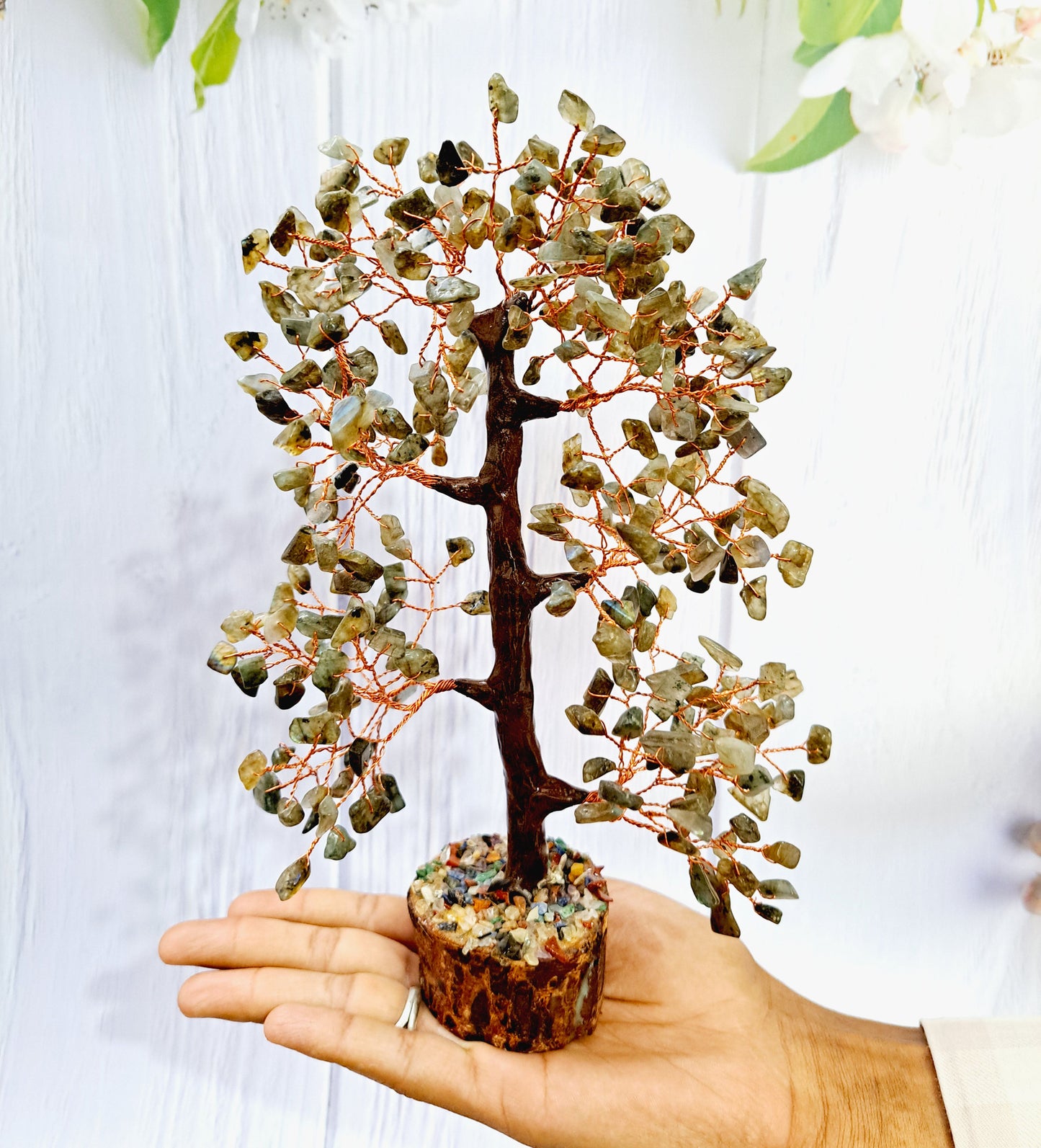 Tree Of Life, Money Tree, Natural Crystals Tree,Gift For,Yoga Tree-300 beads(Copper Wire)