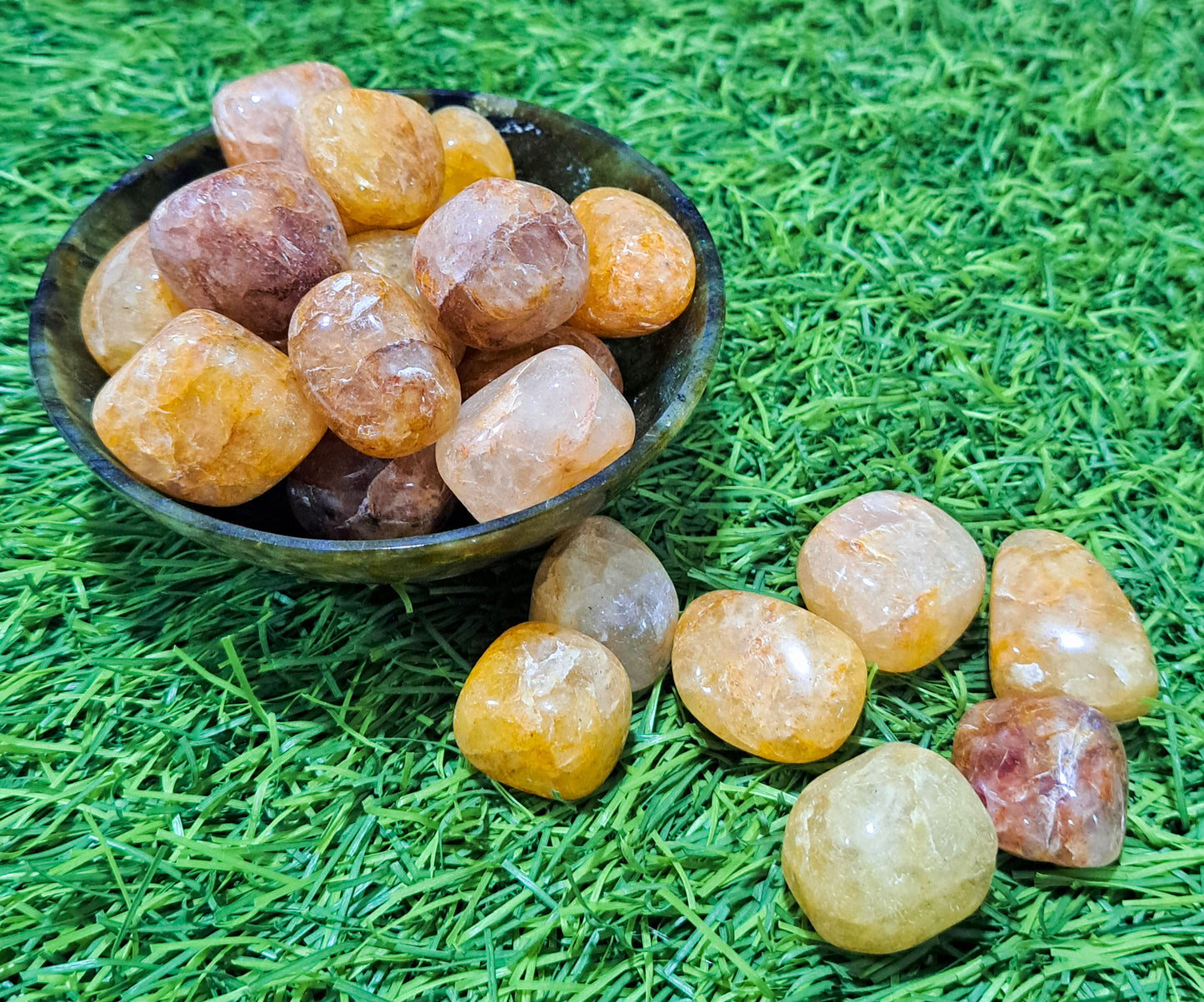 Golden Quartz Tumbled|100GR |5-6Pc| |2.5-3 cm|Healing Tumbled Stones