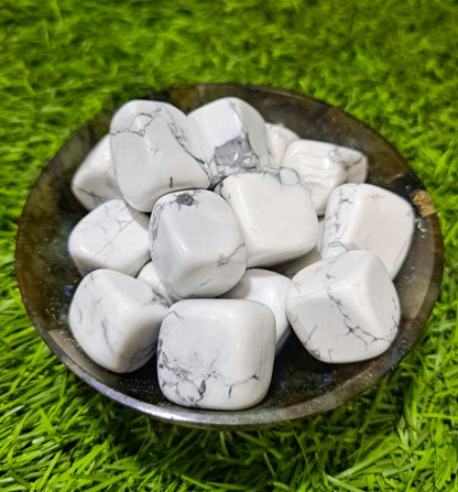 Howlite Tumbled|100GR |5-6Pc| |2.5-3 cm|Healing Tumbled Stones