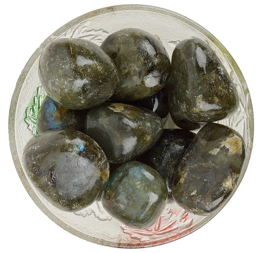 Labradorite Tumbled|100GR |5-6Pc| |2.5-3 cm|Healing Tumbled Stones