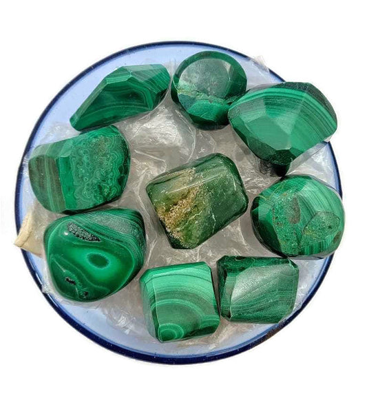 Green Malachite Tumbled|100GR |5-6Pc| |2.5-3 cm|Healing Tumbled Stones