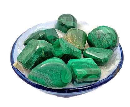 Green Malachite Tumbled|100GR |5-6Pc| |2.5-3 cm|Healing Tumbled Stones