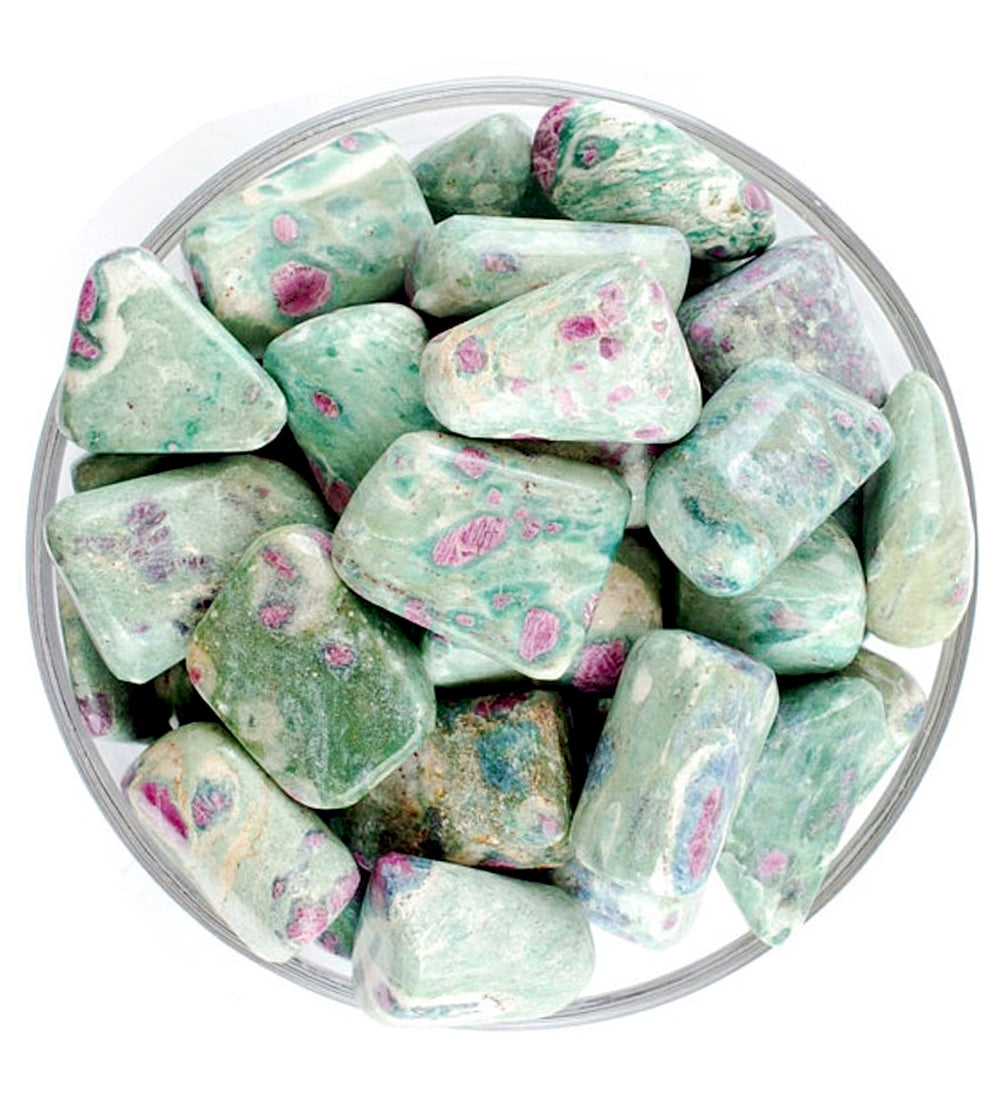 Ruby Fuchisite Tumbled|100GR |5-6Pc| |2.5-3 cm|Healing Tumbled Stones