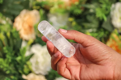 Natural Clear Quartz Crystal Wand Personality Quartz Massage Stick Gemstone