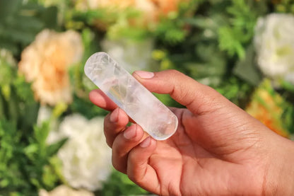 Natural Clear Quartz Crystal Wand Personality Quartz Massage Stick Gemstone