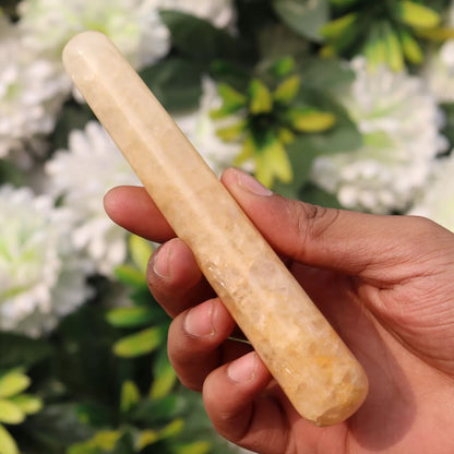 ~Golden Quartz Massage Wand Tool Metaphysical Healing Crystal~