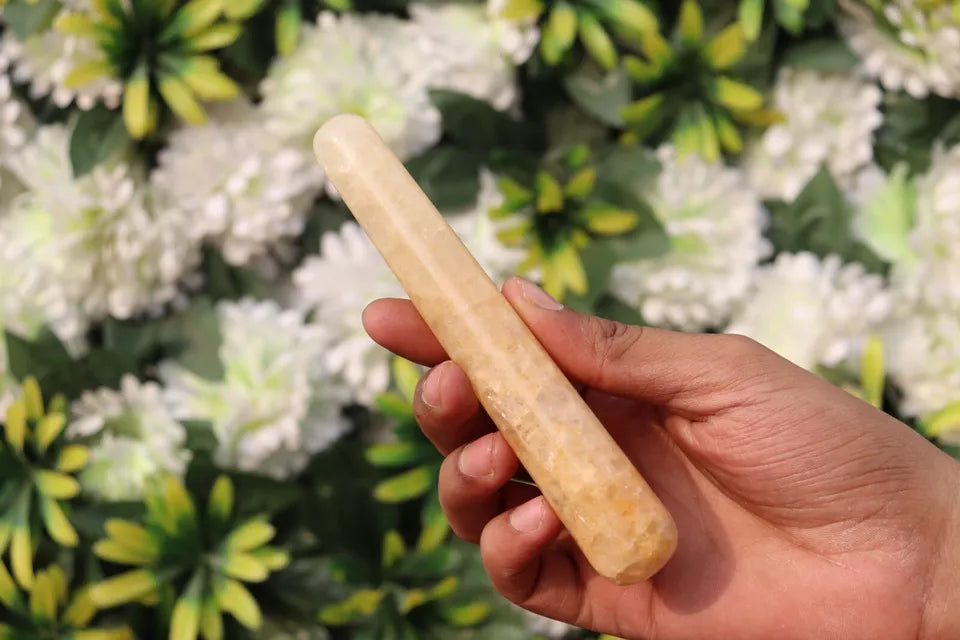 ~Golden Quartz Massage Wand Tool Metaphysical Healing Crystal~