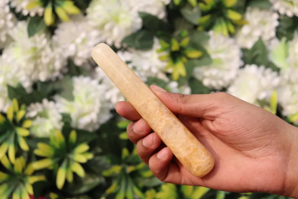 ~Golden Quartz Massage Wand Tool Metaphysical Healing Crystal~