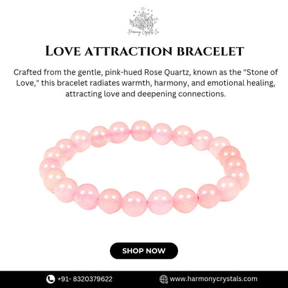 Rose Quartz Bead Bracelet – Love, Harmony &amp; Emotional Healing