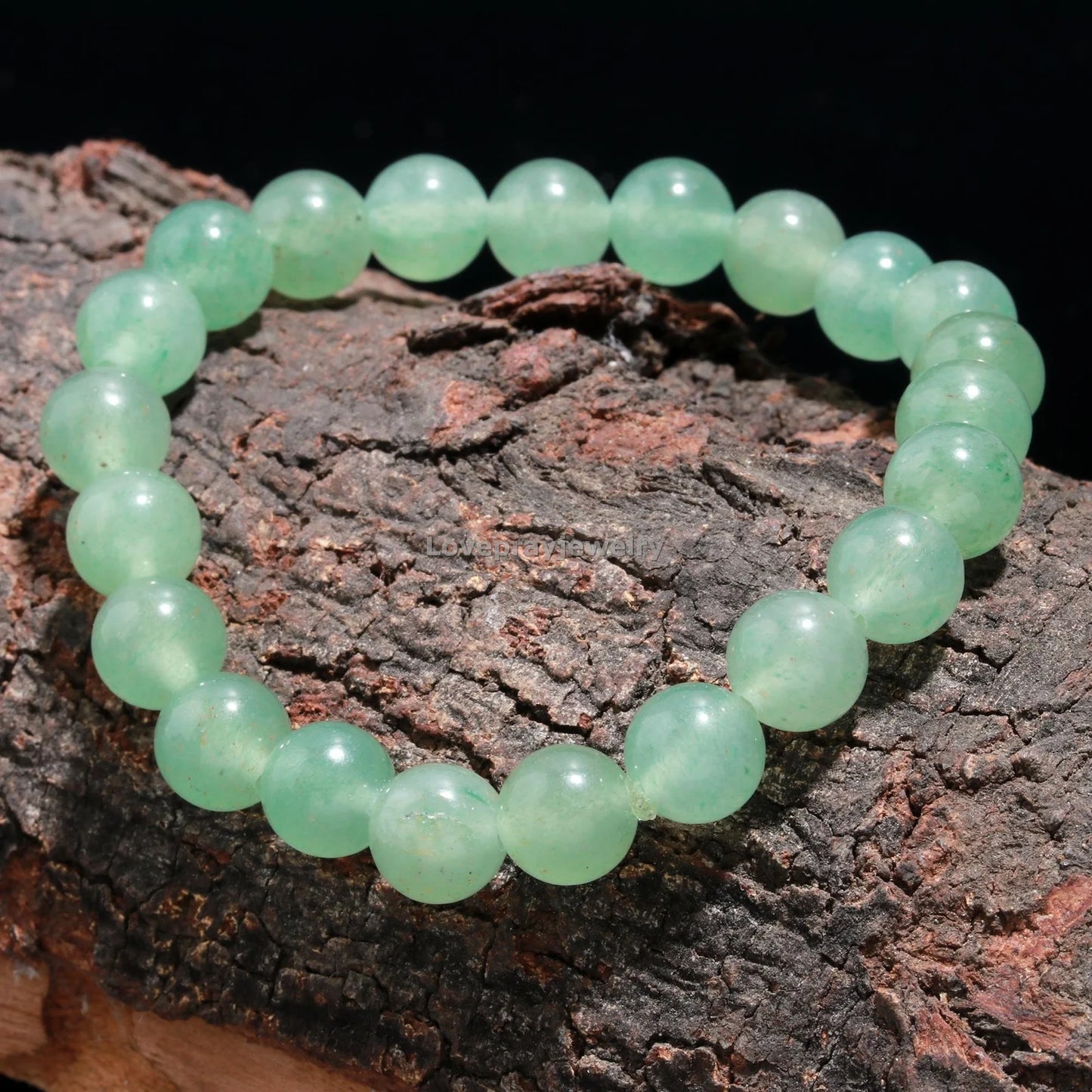 Green Aventurine Bead Bracelet – Luck, Prosperity & Emotional Healing