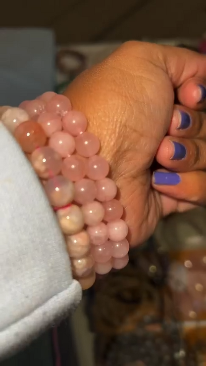 Rose Quartz Bead Bracelet – Love, Harmony &amp; Emotional Healing